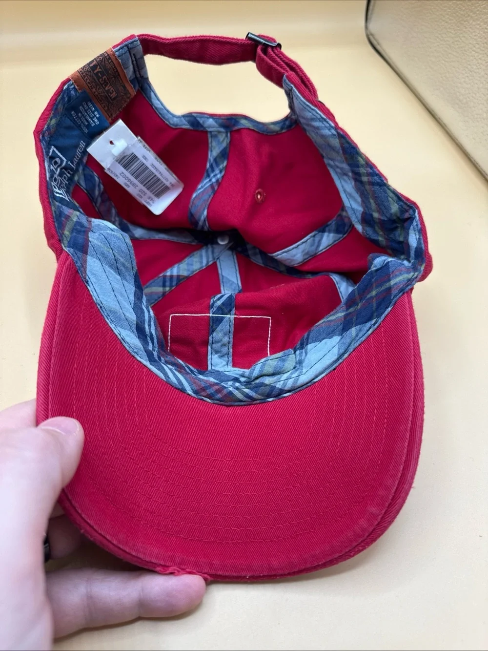 NWT Polo Ralph Lauren Red Sportsman Naval Madison Ave Hat DEADSTOCK Distressed - Picture 8 of 10